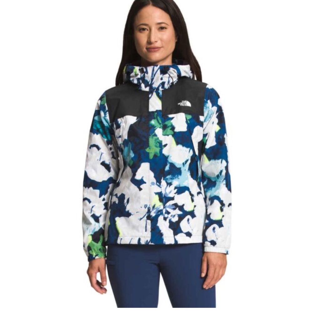 The North Face Antora Jacket Tnf Abstract Floral Print Sz M NWT Lightweight